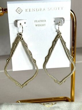 Kendra Scott Gold Openwork Drop Earrings
